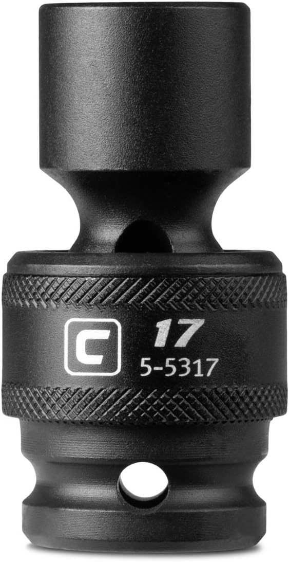 Capri Tools 17 mm Universal Impact Socket, 1/2-Inch Drive, 6-Point, Metric