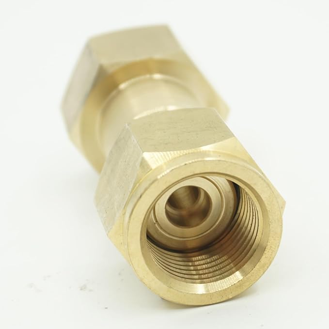 CGA-320 Tank to CGA-580 Bottle Regulatory Miller Wire Welder Thread converter Copper # 806 CO2 Carbon Dioxide Bottom to Argon Flowmeter