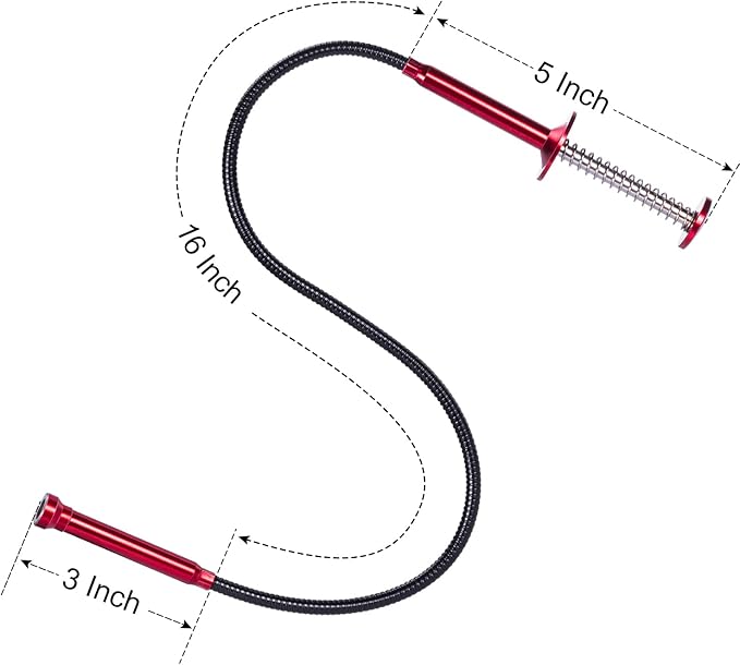 Bendable Flexible Magnetic Pickup Tool, 24'' Four Claw Grabber Tool, Accurate Pick Up In Narrow Space for Engine Bay/Home Sink/Drain/Earring/Keys/Metal Objects (Magnetic orientation)