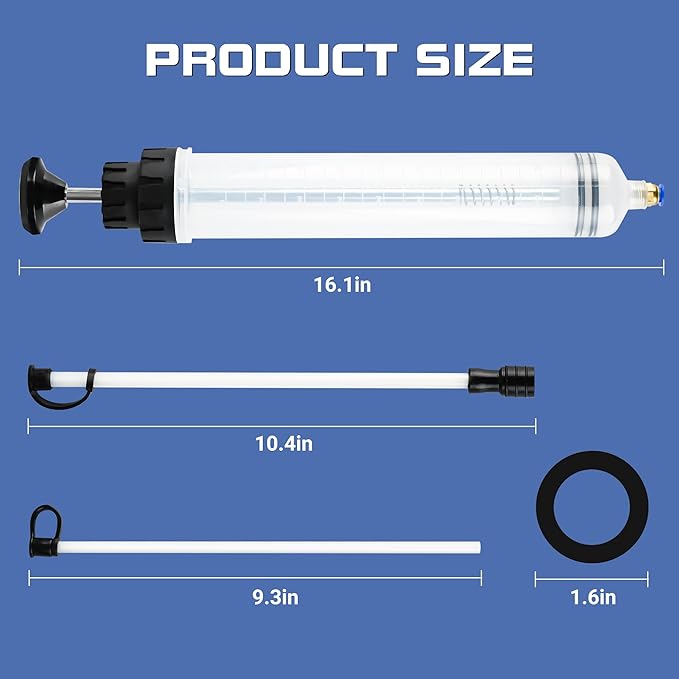 500CC/Oil Extractor/Oil Syringe,Syringe Style Manual Automotive Pump,Gear Oil, and Brake Fluid Extractor