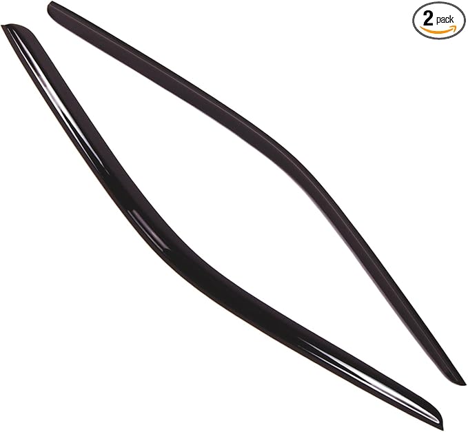 TuningPros Outside Mount Window Vent Visors Rain Guards Compatible with Dodge Challenger 2008-2016 | Side Window Wind Deflectors Rain Shields | Smoke Tinted, 2 Pcs Set, DGWV-108