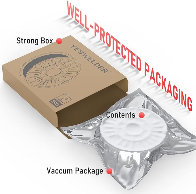 YESWELDER Flux Core Gasless MIG Wire, E71T-GS Mild Carbon Steel .030-Inch Diameter 10-Pound, Strong ABS Plastic Spool Welding Wire