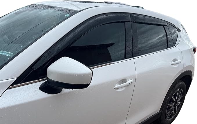 2017-2025 Tape-On Rain Guards for Mazda CX-5 Side Window Visor Deflectors Sport Touring Grand Touring Signature Durable Vent Shades 2018 2019 2020 2021 2022 2023 2024 CX5