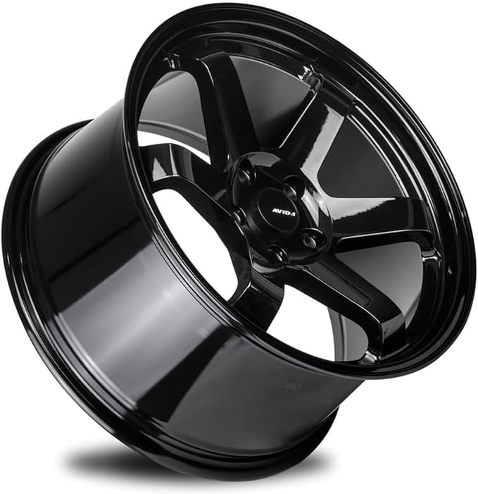 AVID.1 AV-06 Gloss Black 17x8 Custom Wheel – Fits 4x100 Bolt Pattern with +35 Offset – Lightweight Performance Alloy Wheel – Aggressive Street Style & Track-Ready Car Accessories