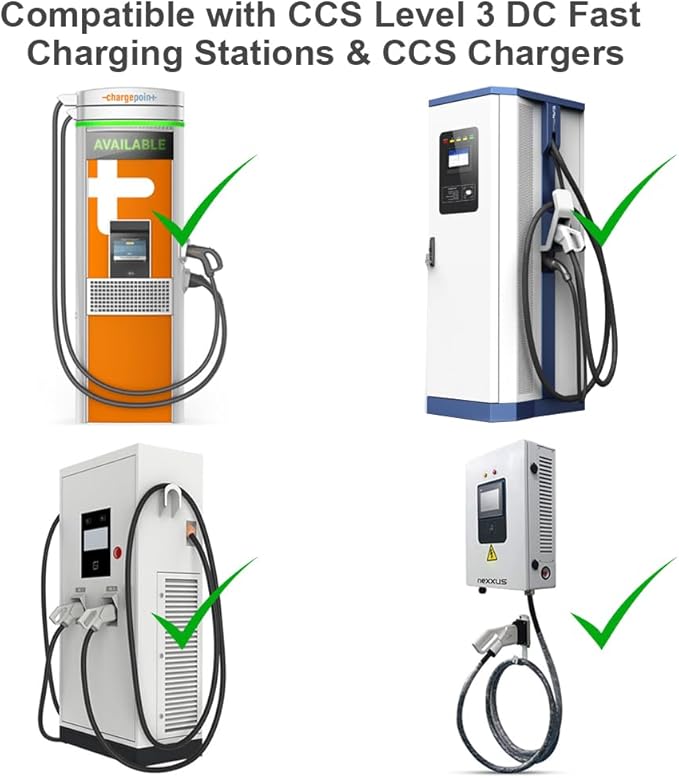 250 kW CCS1 to Tesla Adapter CCS to NACS, CCS Combo 1 Adapter for Tesla Models 2021 and Newer, for DC Level 3 Fast Charging Station