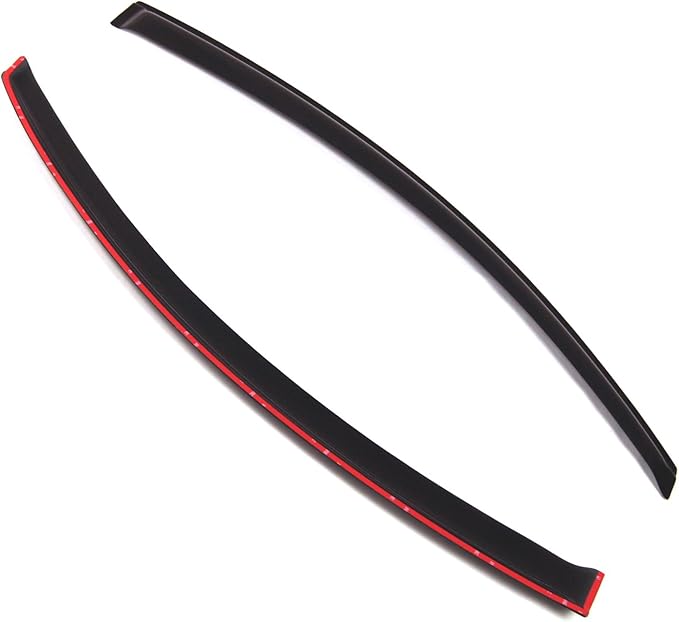 TuningPros Outside Mount Window Vent Visors Rain Guards Compatible with Volkswagen Beetle 1998-2010 | Side Window Wind Deflectors Rain Shields | Smoke Tinted, 2 Pcs Set, DGWV-467