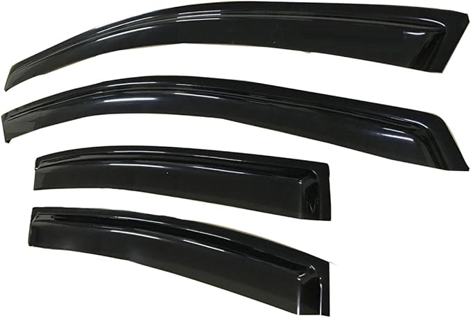 Smoke Window Visors Compatible with 2007-2012 Nissan Sentra Wind Deflectors Sun/Rain Guards 94165