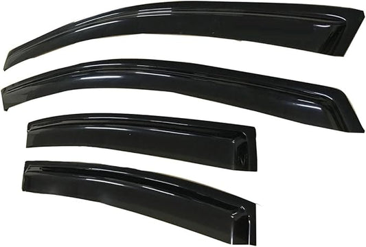 Smoke Window Visors Compatible with 2007-2012 Nissan Sentra Wind Deflectors Sun/Rain Guards 94165