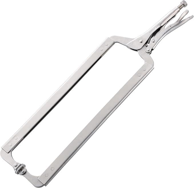 MAXPOWER 24-inch C Clamp Locking Pliers, Large Locking C Clamp with Grip Swivel Pads, MAX Jaw Capacity Up to 10"