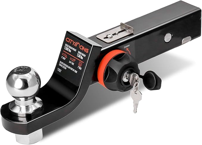 Endo-Hitch Trailer Ball Mount, Reduce Sway Anti-Rattle, 2" Drop Hitch with 1-7/8" Ball for 2" Receiver, Tow Hitch with Lock for Rv/Truck/Yachts/ATV/UTV, 7500 LBS GTW