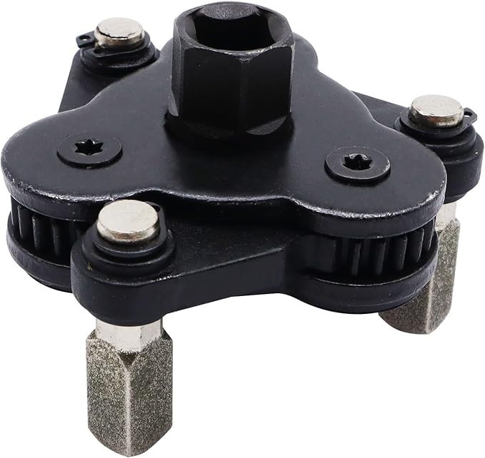 Adjustable Oil Filter Wrench 2-3/8 to 3-3/4 inch 60-95mm Universal Oil Filter Removal Tool 3/8 inch Drive Cap Style Oil Filter Tool
