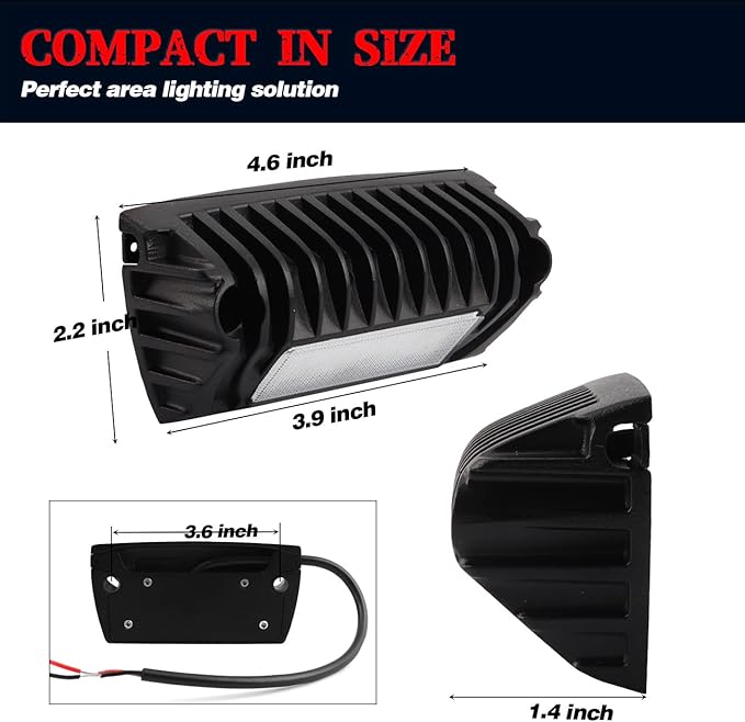 Chelhead RV Lights Exterior, 12V RV Porch Light Aluminum Low Current Led Scene Lighting Compatible with RV Outdoor Camper Trailers Truck Porches Towing 5th Wheels Utility Vehicles