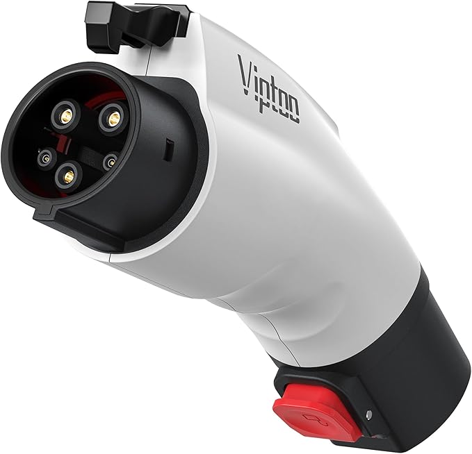 Adapter for Tesla to J1772 EV Charger [Only to J1772], Converter Up to 60Amp 250V AC with Press-Safety-Lock, Compatible with Tesla High-Powered Connectors, Destination/Mobile Chargers,White