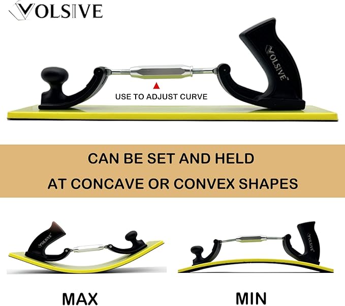 VOLSIVE Adjustable Sander Longboard Flexible Hand Sanding Blocks with Hook & Loop Backing Handle Sander, 7x42cm