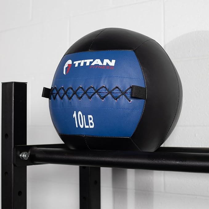 Titan Fitness Soft Leather Medicine Wall Ball Durable, Endurance, Cardio, Core Strength