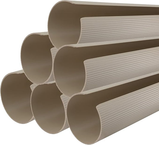 RecPro RV Patio Awning Cover Kit | 50" Segments Overlap to Protect Awning Fabric | White, Gray, or Tan | Kits Up to 24 Feet | Made in USA (6-pc - Fits Awnings up to 24ft, Tan)