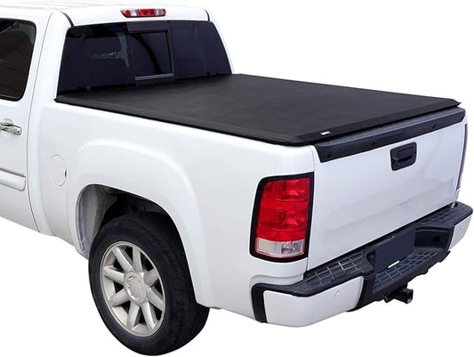 Amazon Basics Soft Roll Up 5.8 feet Truck Bed Tonneau Cover for 2014-2019 Chevy Silverado, GMC Sierra 1500, Fleetside