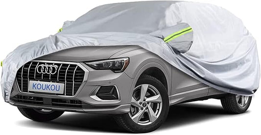 Koukou SUV Car Cover Custom Fit Audi Q3 2012-2025, Waterproof All Weather for Automobiles, Sun Rain Dust Snow Protection. (Ships from US Warehouse, Arrive Within 3-7 Days)
