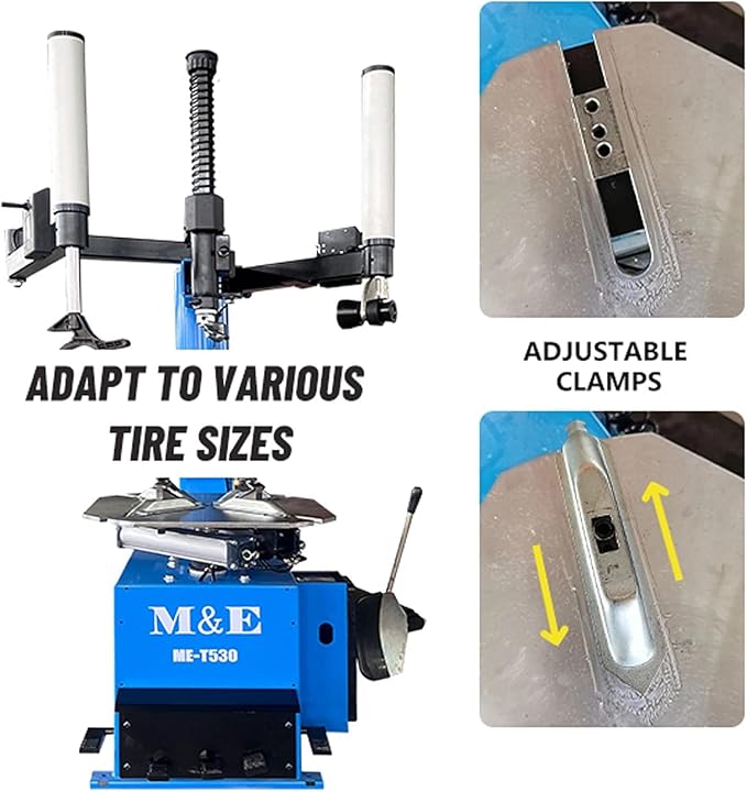 ME-T530Z 2.0HP Tire Changer Machine with Bead Blaster Double Assist Arm Tire Changer