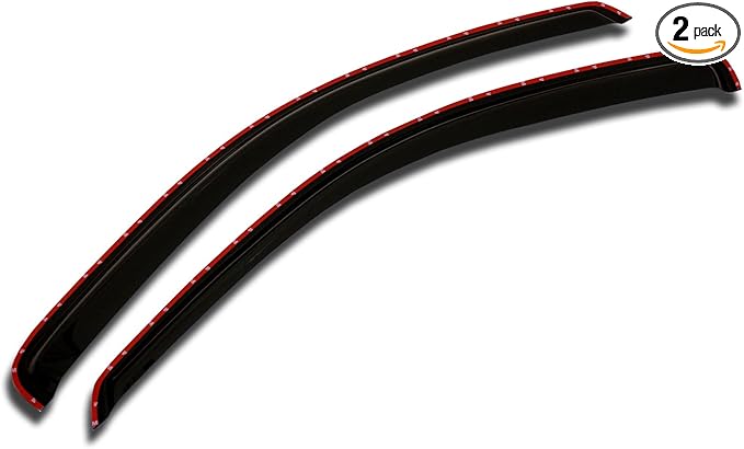 Outside Mount Car Window Rain Guards Compatible with Chrysler Sebring Coupe 2001-2006 | Tape-On | Rain Shields Window Visor Window Deflectors | Dark Smoke, 2 Pcs Set, WV2M-096