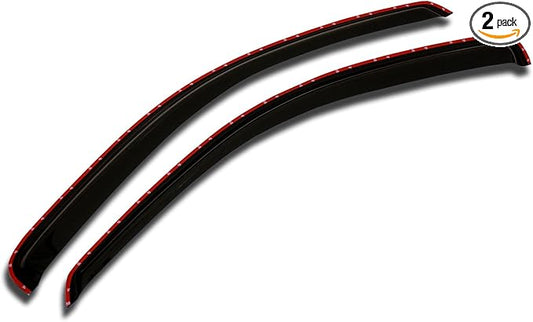 Outside Mount Car Window Rain Guards Compatible with Chevrolet Monte Carlo 1995-1999 | Tape-On | Rain Shields Window Visor Window Deflectors | Dark Smoke, 2 Pcs Set, WV2M-078