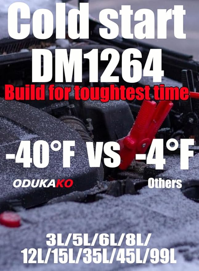 Heavy Duty Jump Starter,DM1264 30000A 12V Battery Jumper Starter Portable,-40F° Start Battery Booster Pack for Semi Truck Gasoline and Diesel Engines Up to 99L,Class8