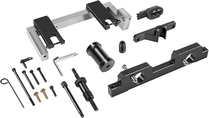 16PCS Engine Camshaft Timing Locking Tool Kit Fits for BMW N20 N26 Engines, with 2801 Flywheel Holder + 7676 Oil Seal Repair Kit + Fuel Injector Removal Tool, Engine Alignment Locking Timing Tool Kit