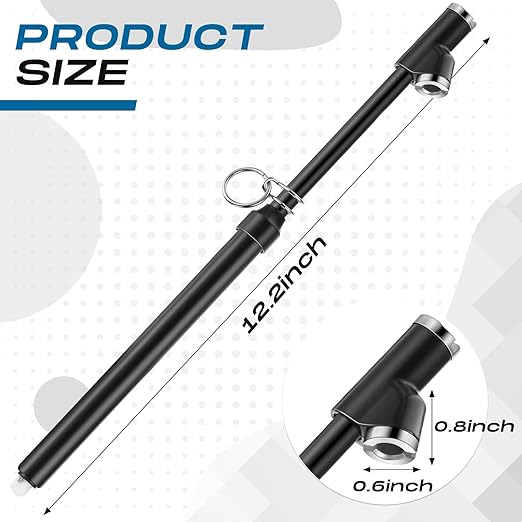 Tallew 10 Pack Dual Head Tire Pressure Gauge Heavy Duty Air Pressure Tire Gauge for Auto Truck Car RV Van Gage Range 10-150PSI, 1-10Bar (Black)