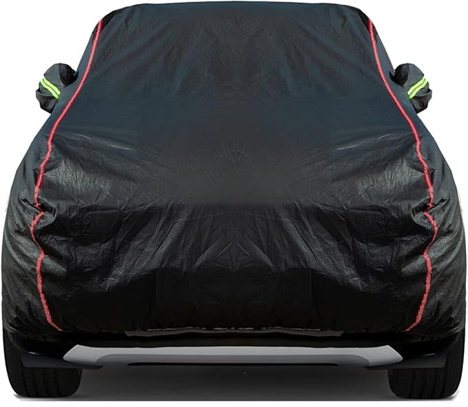 Breathable New Material, Waterproof Car Cover, Locks and Zipper Doors, Sunscreen Waterproof UV Prevention Snowproof Wind and Windproof,Suitable for Indoor Outdoor,for SUV (214"-236") B15