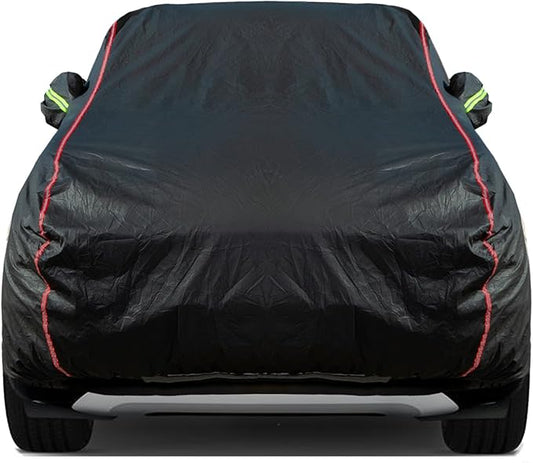 Breathable New Material, Waterproof Car Cover, Locks and Zipper Doors, Sunscreen Waterproof UV Prevention Snowproof Wind and Windproof,Suitable for Indoor Outdoor,for SUV (214"-236") B15