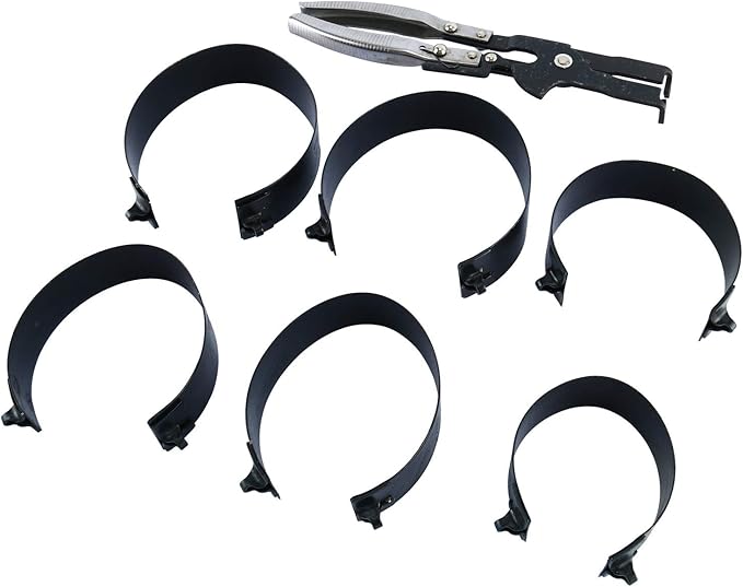 8MILELAKE Piston Ring Compressor Tool Set With Ratcheting Compressor Plier