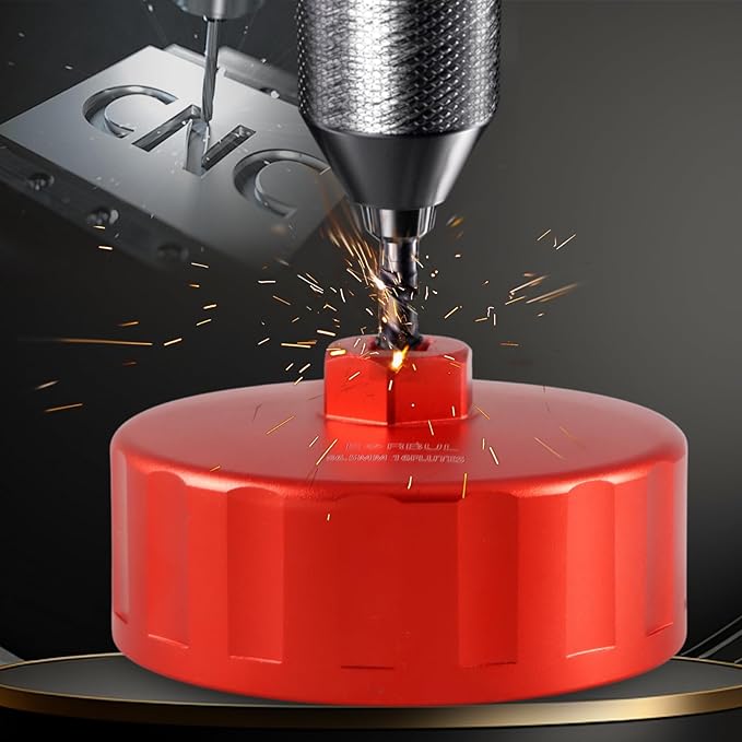 CNC 86.5mm 16 Flutes Oil Filter Wrench Removal Tool to Change Oil Compatible with BMW Volvo with 86mm Filter Housing
