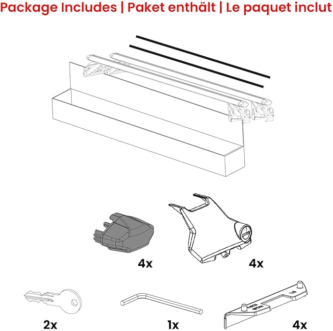 OMAC Roof Rack Cross Bars for Ford Escape 2020-2025 Heavy Duty-Lockable 220Lbs Aluminium Silver 2Pcs fits Cargo Carriers Kayak Canoe Bike Snowboard