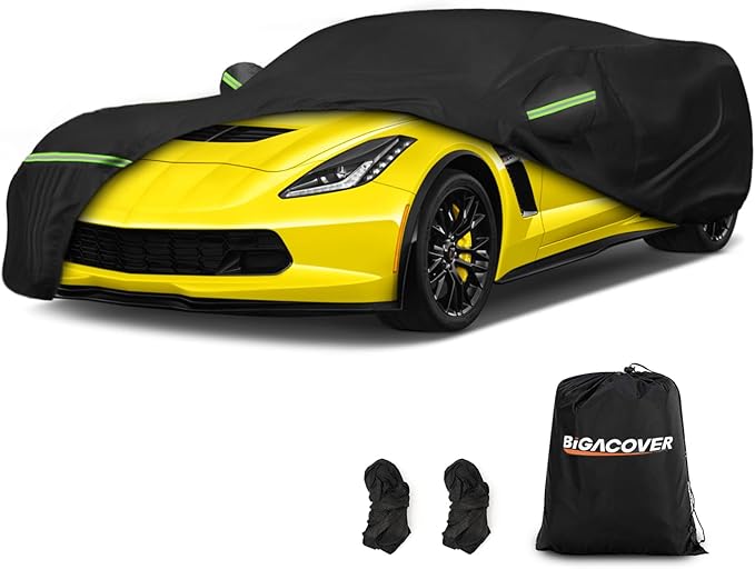 420D Waterproof for C7 Corvette Car Cover All Weather Protection Waterproof Windproof for 2014-2019 C7 Stingray, for C7 Chevy Corvette Stingray Z51 Z06