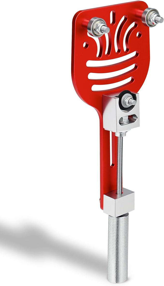 77750 Oil Filter Cutter, Oil Filter cutting tool for Adjustable cut range 2-3/8"-5", with a spare cutting blade for car, truck, motorcycle, lawn mower, airplane, Universal fit, Aluminum, red