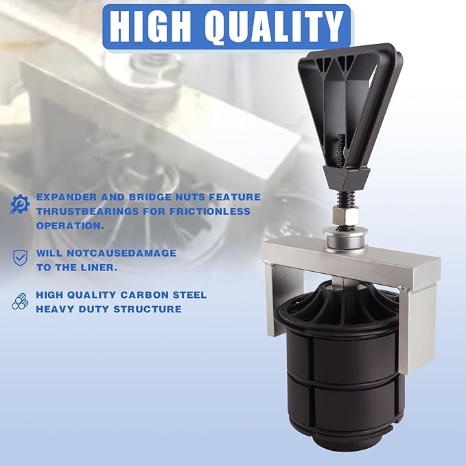 Cylinder Liner Puller & Remover Tool - Replaces OTC 5875 & Kent-Moore J-45876 - with Thrust Bearing for Detroit Diesel 60 Series, DD13, DD15, DD16, MTU S2000 (5.0" to 5.75" Bores)