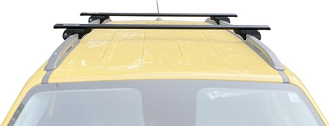 BrightLines 53" All Black Universal Crossbars Roof Racks Compatible with Raised Roof Side Rails for Kayak Luggage ski Bike Carrier, a Set of 2 (Black)