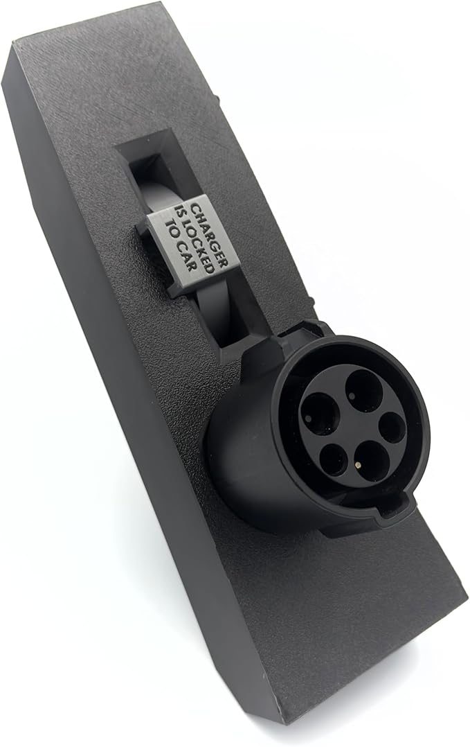 Door Dock for Tesla/J1772 Adapter for Model Y and Charger Locking Ring Bundle 2023-2025 (Silver)