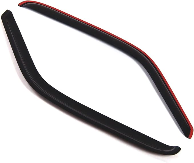 Tuningpros WD2-189i-2P Dark Smoke 2 Pcs Set Window Visor (in-Channel) Deflector Rain Guard Compatible with 1993-2011 Ford Ranger