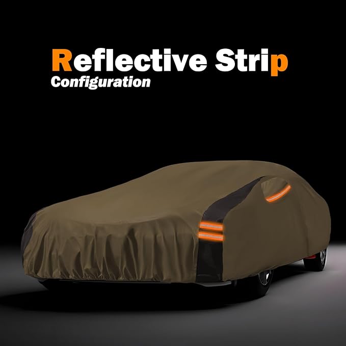 Tacoma Car Cover Waterproof All Weather Compatible with Tacoma 2005-2024, Outdoor Heavy Duty Anti-UV Car Covers Rain Sun Snow Protection with Zipper and Windproof Buckle