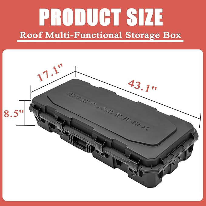 300lbs Load Capacity | Roof Multi-Functional Expansion Platform & Storage Box Compatible with Toyota Sequoia 2023 2024 2025 2026 | Roof Rack Carrier Cargo Basket Toolbox
