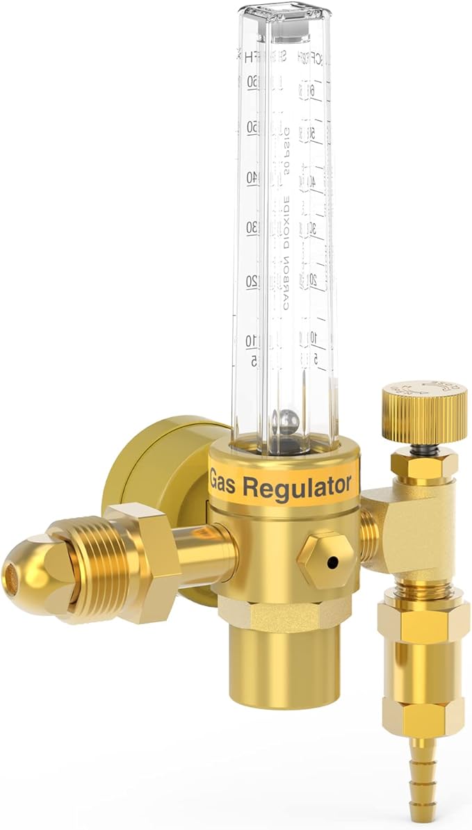 TOOLIOM CO2 Argon Flow Meter Gas Regulator Gauge for MIG TIG Welding