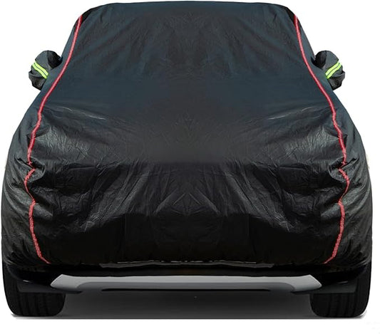 Breathable New Material, Waterproof Car Cover, Locks and Zipper Doors, Sunscreen Waterproof UV Prevention Snowproof Wind and Windproof,Suitable for Indoor Outdoor,for SUV (205"-216") B14
