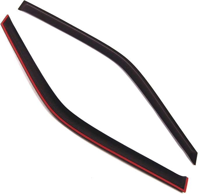 TuningPros Outside Mount Window Vent Visors Rain Guards Compatible with Suzuki Grand Vitara 1999-2005 | Side Window Wind Deflectors Rain Shields | Smoke Tinted, 2 Pcs Set, DGWV-083-2