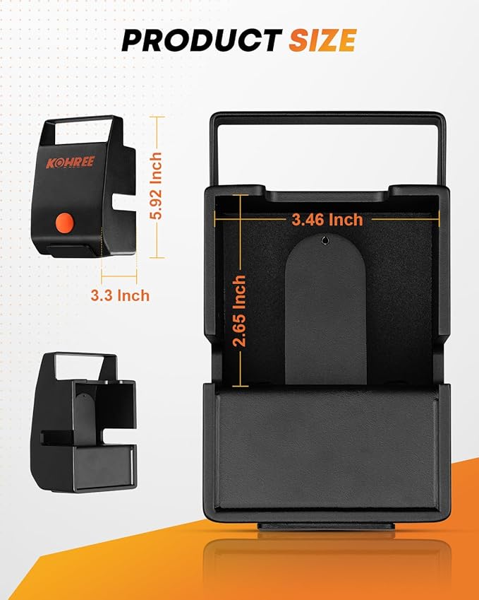 Kohree Trailer Hitch Lock for 2 5/16", 2" Couplers, Heavy Duty Anti Theft Trailer Coupler Lock with Handle for RV, Camper, Boat, Solid Steel Tow Lock for Trailer Tongue