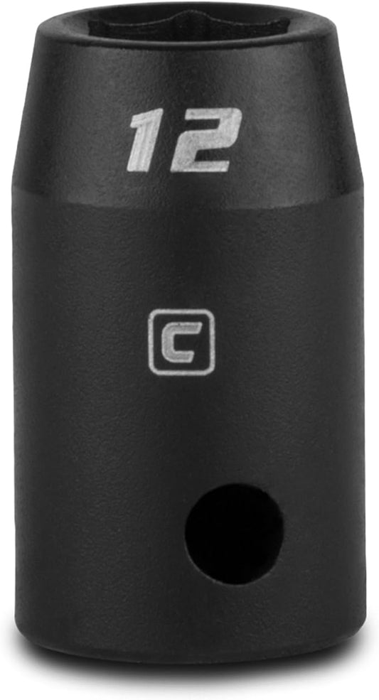 Capri Tools 12 mm Shallow Impact Socket, 1/2-Inch Drive, 6-Point, Metric