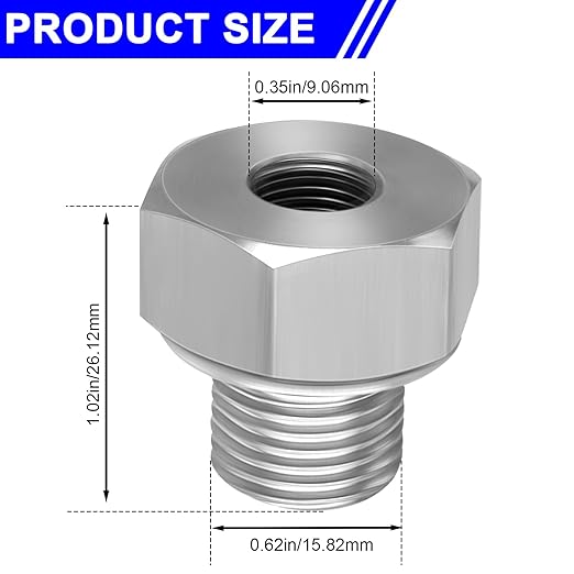 FANOVO LS Oil Pressure Adapter, M16 1.5 to 1/8 NPT LS Swap Oil Pressure Fitting, 304 Stainless Steel LS Swap Oil Pressure Adapter, for GM LS Series Engines LS1 LSX LS3 5.3L 6.0L 6.2L