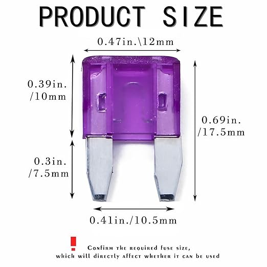 100 Pack Auto Fuses 3 AMP APM/ATM 32V Mini Blade Style Fuses 3A Short Circuit Protection Car Fuse (3 AMP)