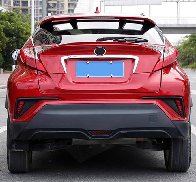 Car Accessories Tail Gate Grille Decoration Protector Guard Plate Fit for Toyota C-HR CHR 2018-2023 Rear Exterior Trunk Streamer Cover Trim Chrome ABS 1 PC
