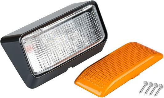 Lumitronics RV 12V LED Exterior Porch Utility Light, Clear & Amber Lenses (Black)